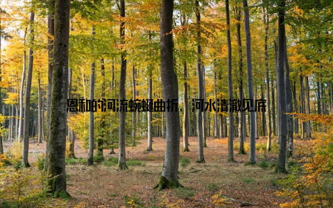 恩和的河流蜿蜒曲折, 河水清澈见底