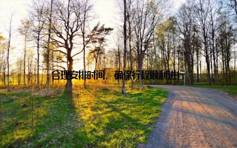 合理安排时间, 确保行程顺利进行