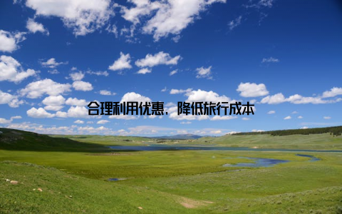 合理利用优惠, 降低旅行成本