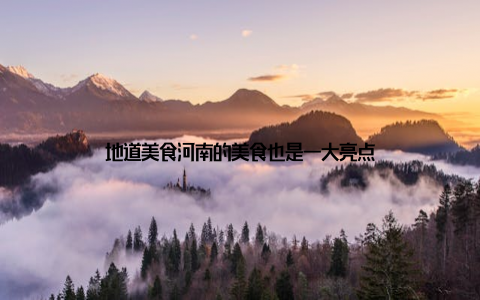 地道美食河南的美食也是一大亮点