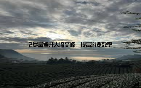 2尽量避开人流高峰, 提高游览效率