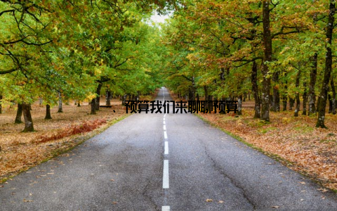 一、预算我们来聊聊预算