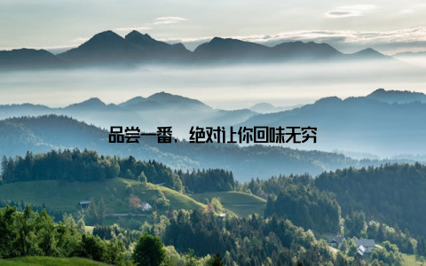 品尝一番, 绝对让你回味无穷