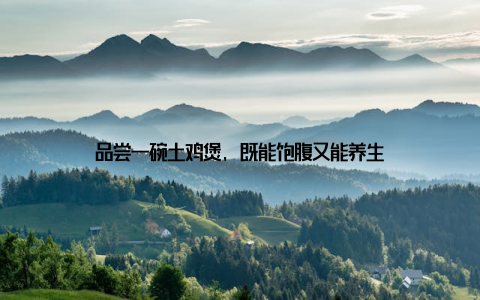 品尝一碗土鸡煲, 既能饱腹又能养生