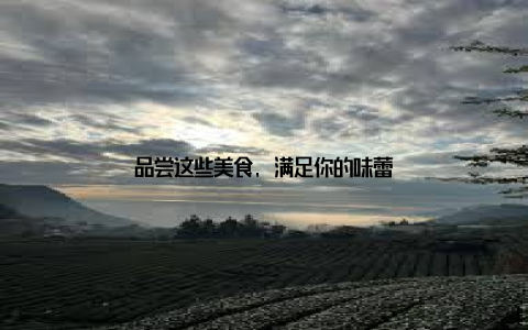 品尝这些美食, 满足你的味蕾