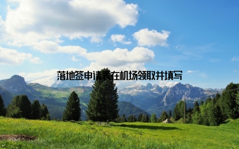 落地签申请表在机场领取并填写