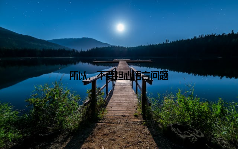 所以, 不要担心语言问题