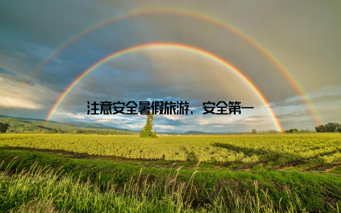 注意安全暑假旅游, 安全第一