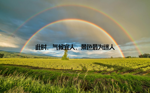 此时, 气候宜人, 景色最为迷人